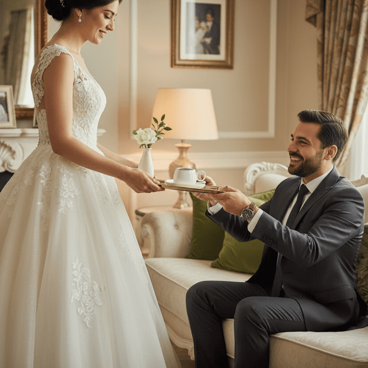 Karaca Streamline Tribe Espressosæt - til 2 Personer – 90 ml - Hvid/Guldkant - Løven Home