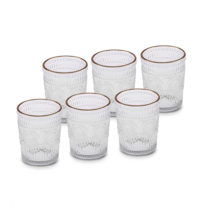 Karaca Sunflower 6 stk. Drikkeglas Gold – 332 ml - Løven Home