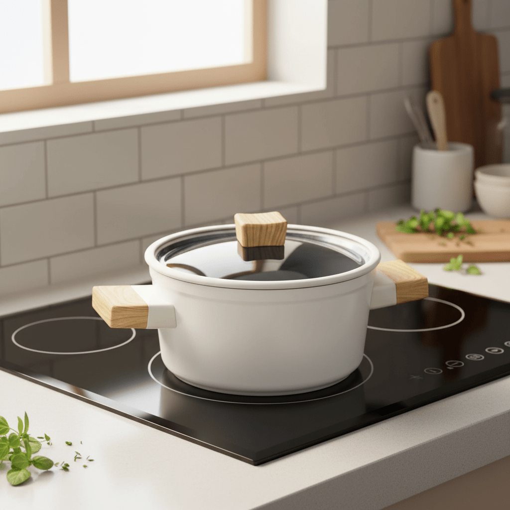 Karaca Swiss Crystal Creamy Wood gryde – 24 cm / 4,4 Liter - Løven Home