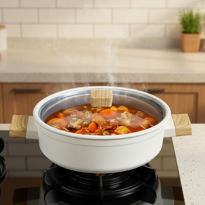 Karaca Swiss Crystal Creamy Wood Gryde – 26 cm