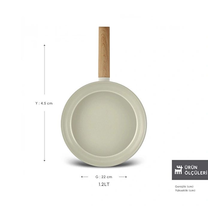 Karaca Swiss Crystal Induktions Stegepande | 22 cm | Mandelcreme - Løven Home