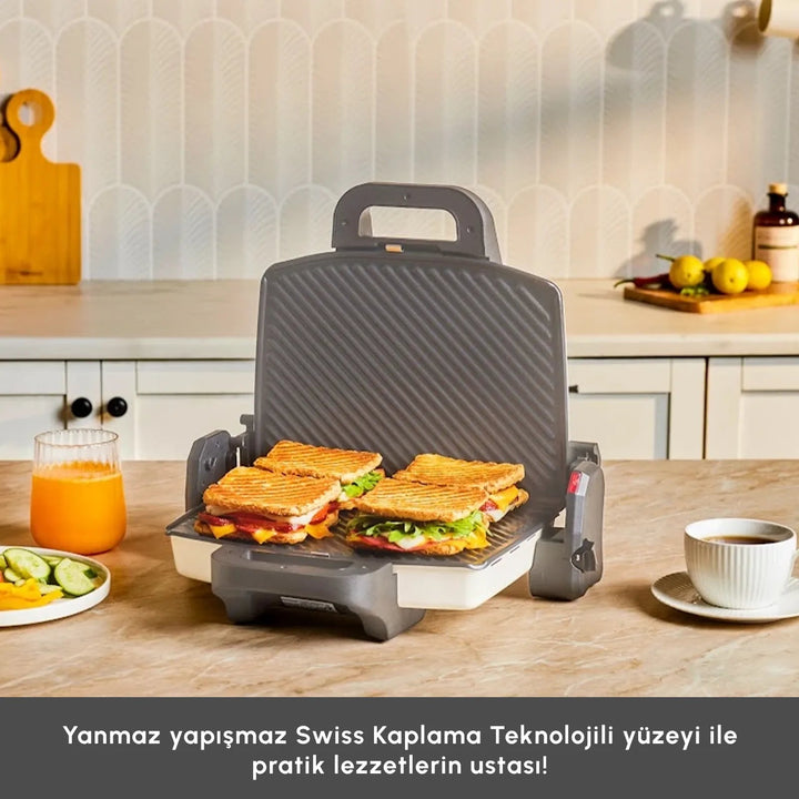 Karaca Swiss Grill - og Toastmaskine – 4 Skiver, 1800 W - Løven Home
