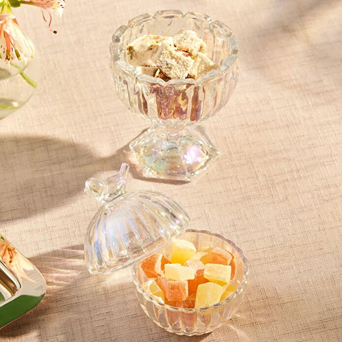 Karaca Terry Serveringsskålesæt - 3 Dele – Perlemorsglans - Løven Home