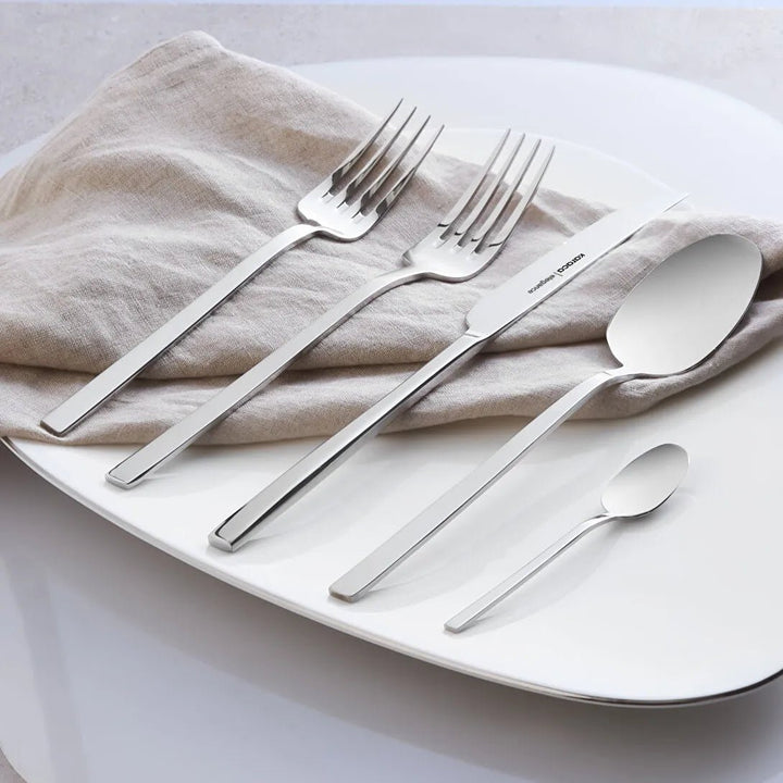 Karaca Theo 30 - delt Bestiksæt 18/10 rustfrit stål | Sølv | 6 personer - Løven Home