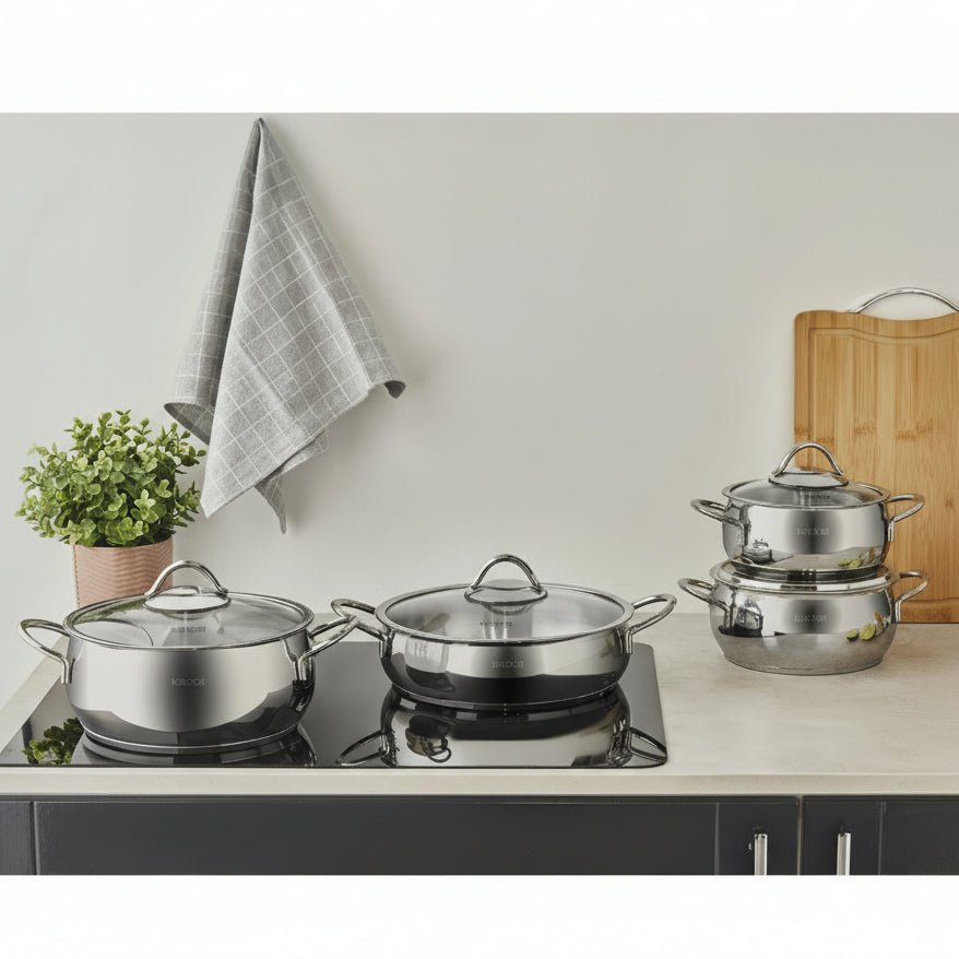 Karaca Urla Grydesæt i Rustfrit Stål – 8 dele - Løven Home