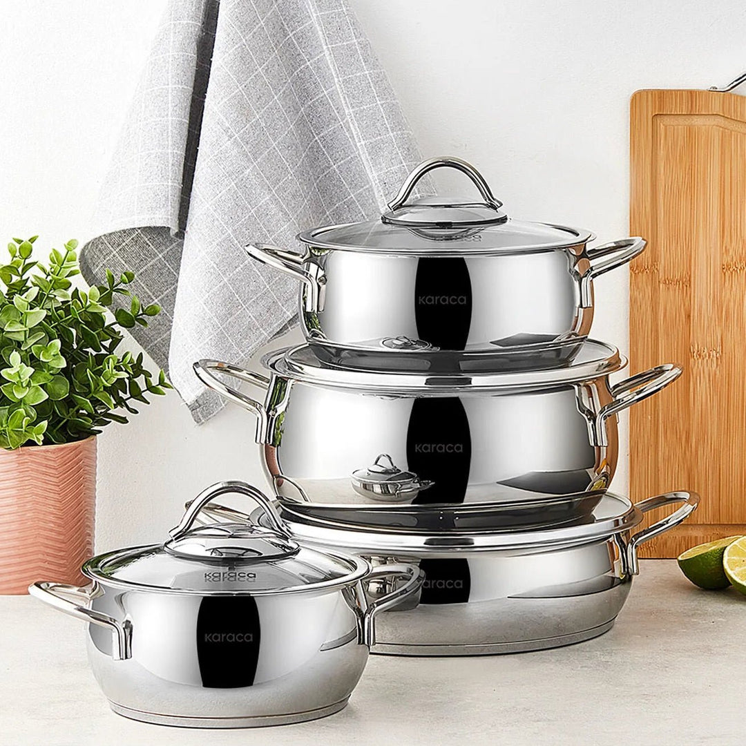 Karaca Urla Grydesæt i Rustfrit Stål – 8 dele - Løven Home