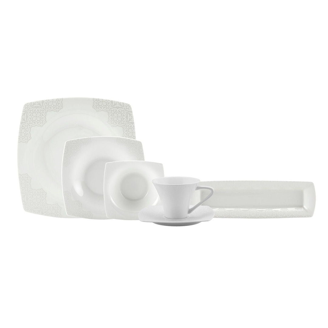 Karaca Valentina Porcelæn Morgenmadssæt - 26 dele 6 personer - Løven Home