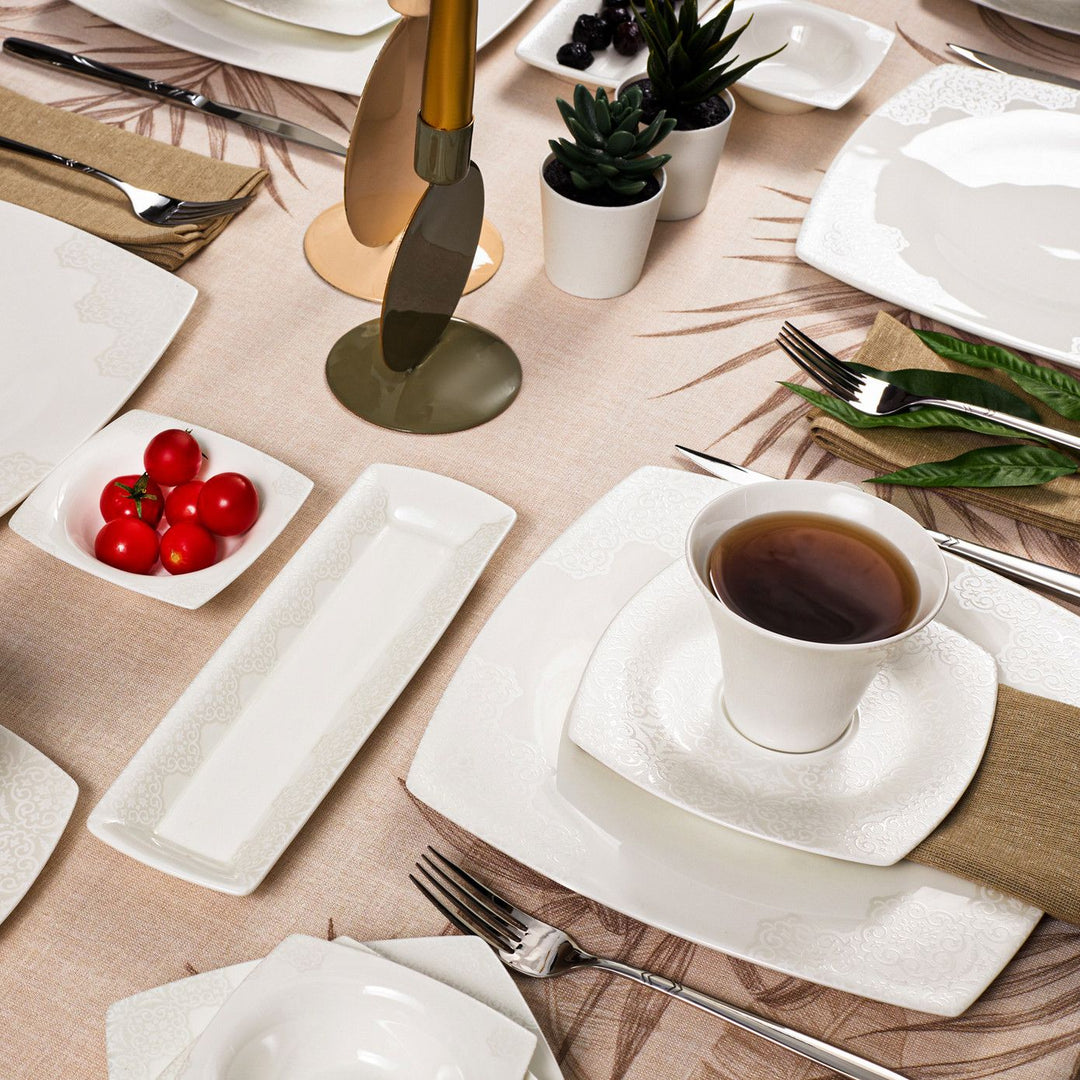 Karaca Valentina Porcelæn Morgenmadssæt - 26 dele 6 personer - Løven Home