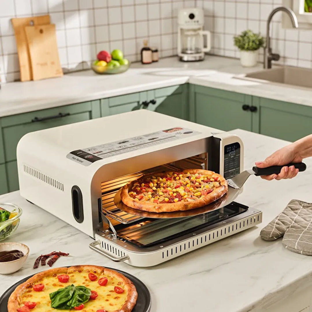 Karaca Vintage Craft Pizzaovn & Airfryer (Cream) – 15 - i - 1 Multimaskine - Løven Home