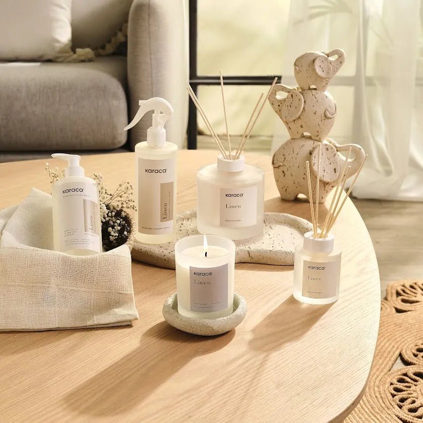 Karaca White Clean Linen Duftspreder m/Pinde – 120 ml - Løven Home