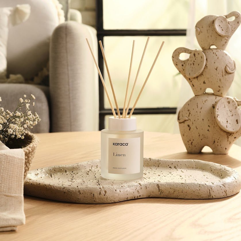 Karaca White Clean Linen Duftspreder m/Pinde – 120 ml - Løven Home