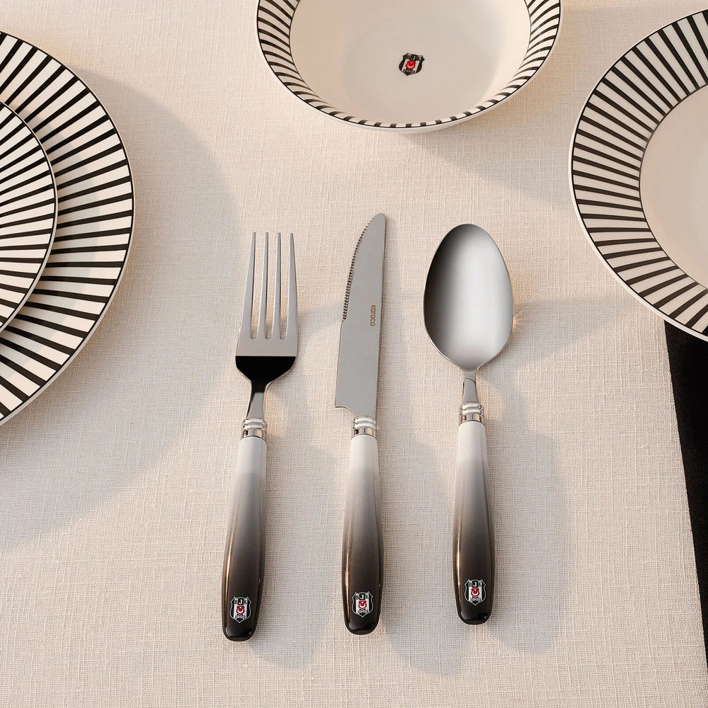 Karaca x Beşiktaş 18 Dele Bestiksæt til 6 Personer - Løven Home