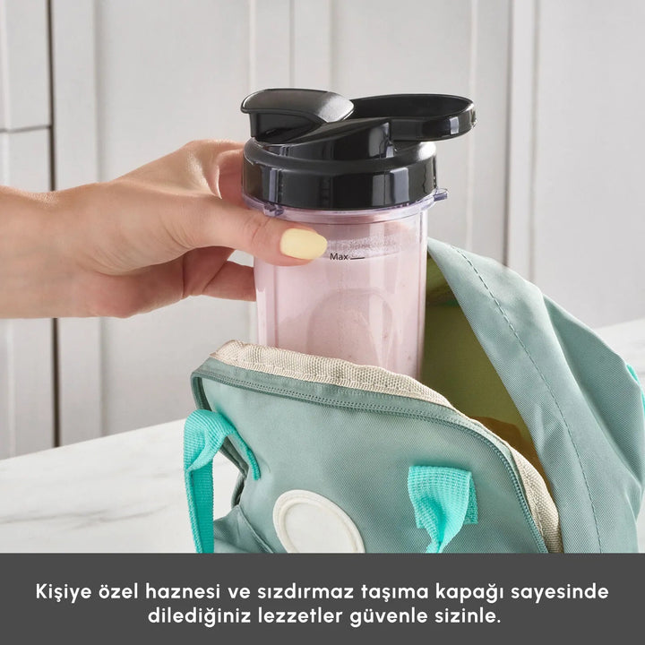 Karaca x Besiktas BlendFit Go Personal Smoothie-Blender - Sort - Løven Home