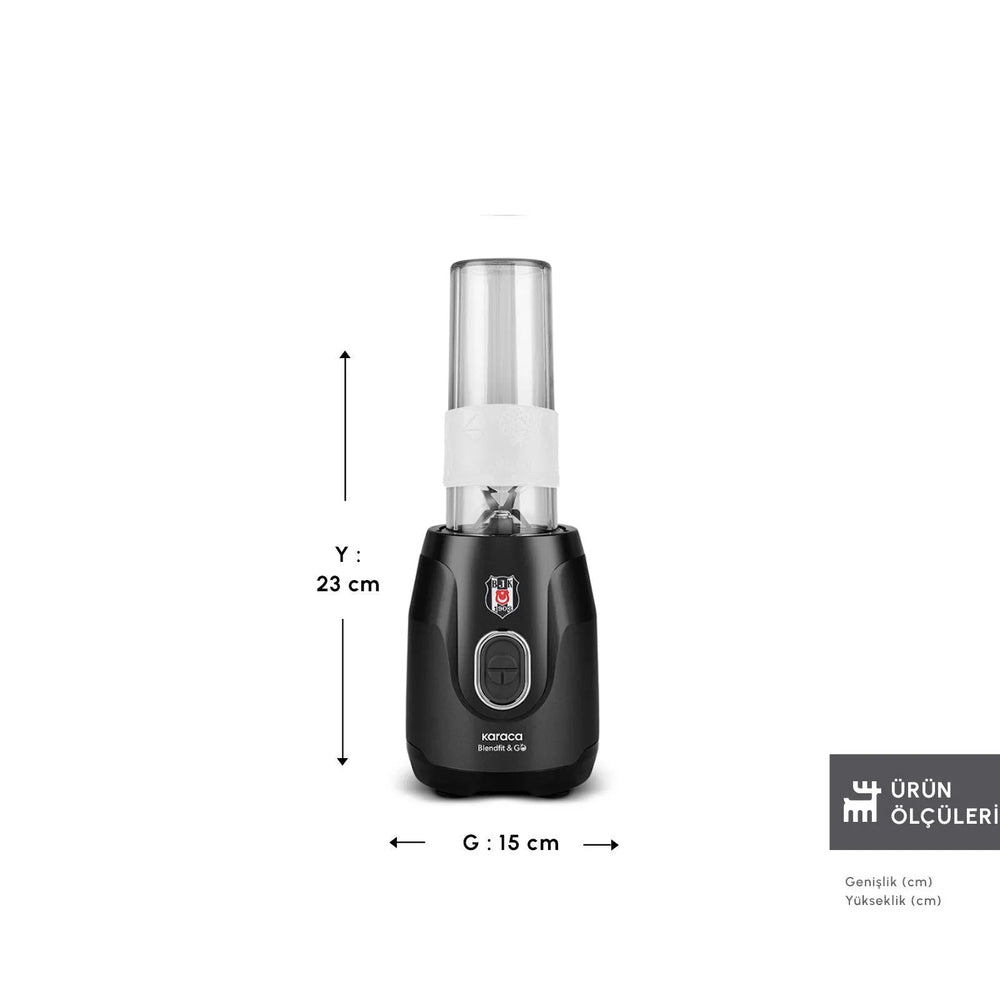Karaca x Besiktas BlendFit Go Personal Smoothie-Blender - Sort - Løven Home