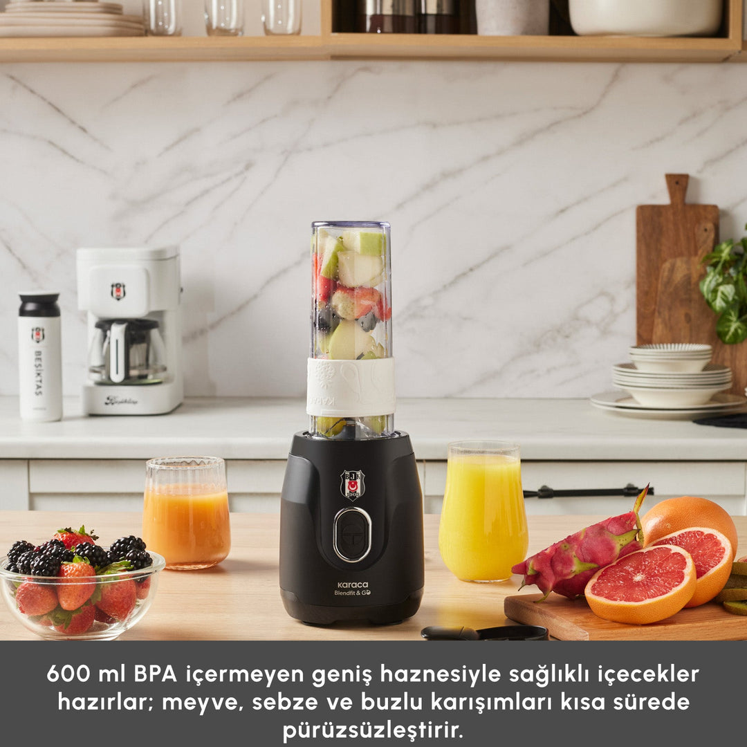 Karaca x Besiktas BlendFit Go Personal Smoothie-Blender - Sort - Løven Home