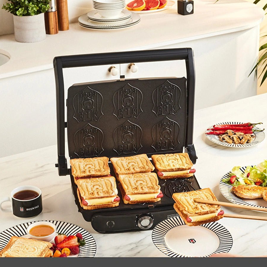 Karaca x Beşiktaş - Gastro Grill Glass Grill &amp; Toastmaskine - 2400 W - Løven Home