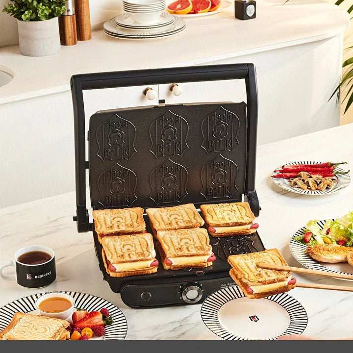 Karaca x Beşiktaş - Gastro Grill Glass Grill &amp; Toastmaskine - 2400 W - Løven Home