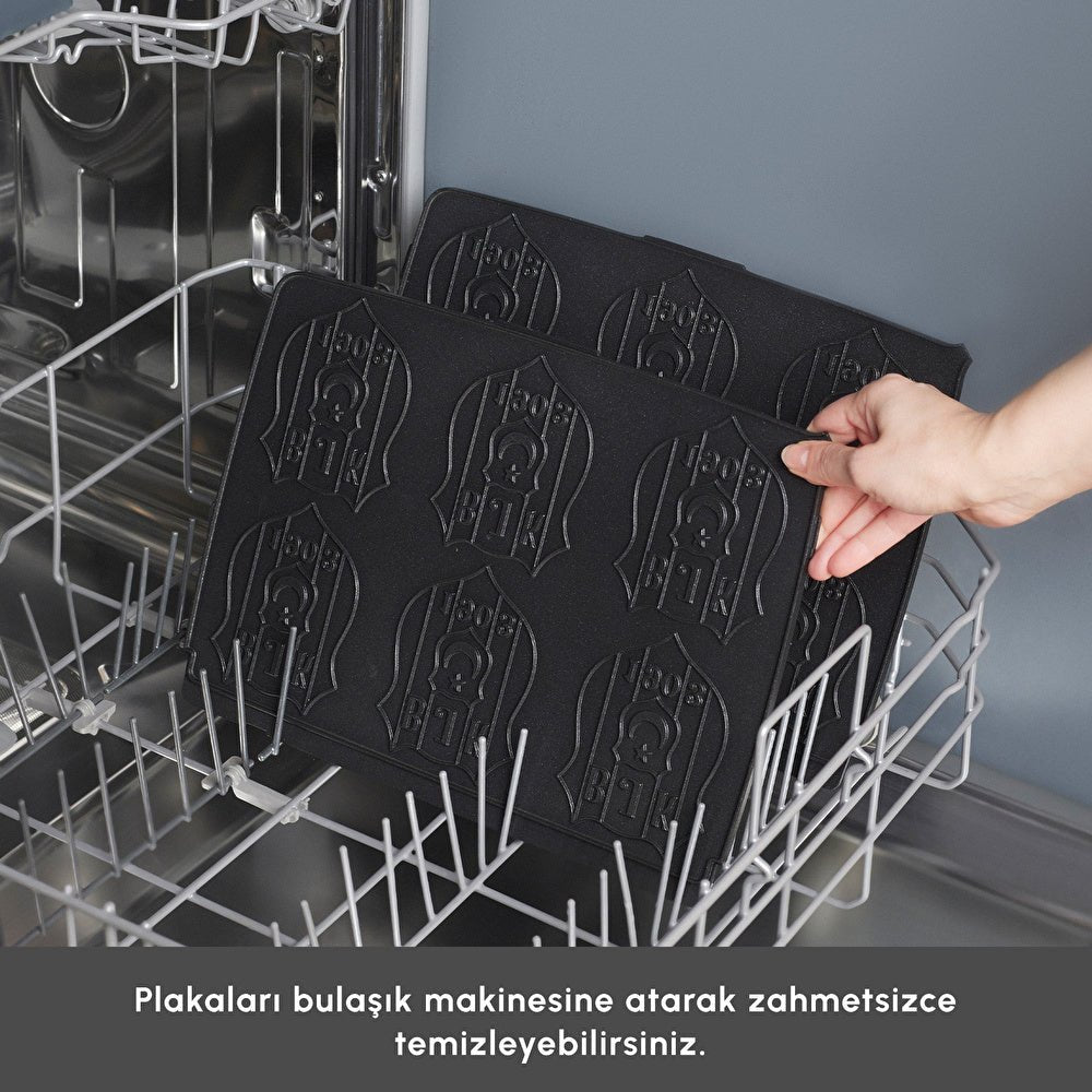 Karaca x Beşiktaş - Gastro Grill Glass Grill &amp; Toastmaskine - 2400 W - Løven Home