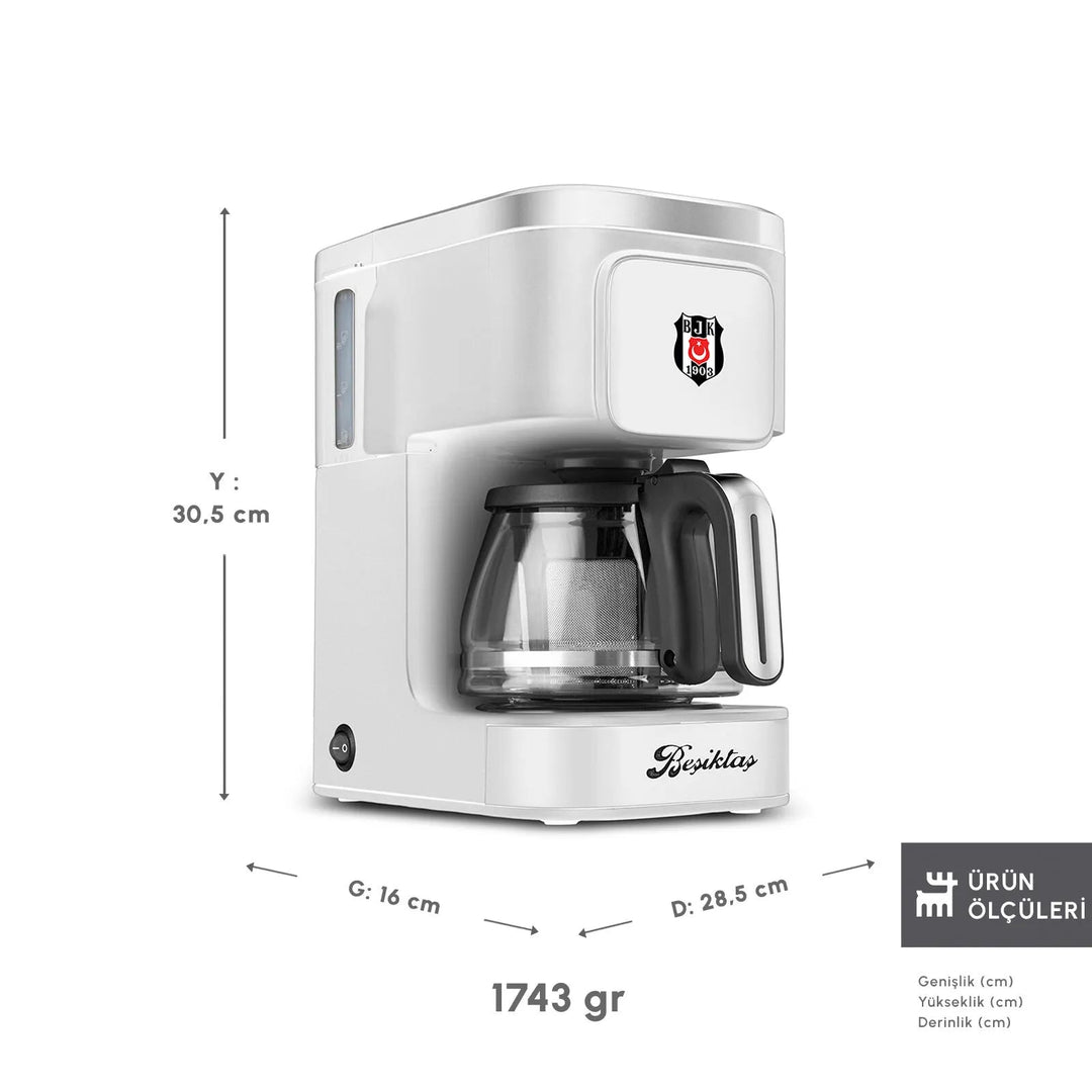 Karaca x Beşiktaş - Just Coffee Aroma 2 i 1 Filterkaffe &amp; Tebryggemaskine - Løven Home