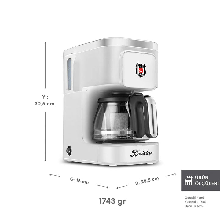 Karaca x Beşiktaş - Just Coffee Aroma 2 i 1 Filterkaffe &amp; Tebryggemaskine - Løven Home