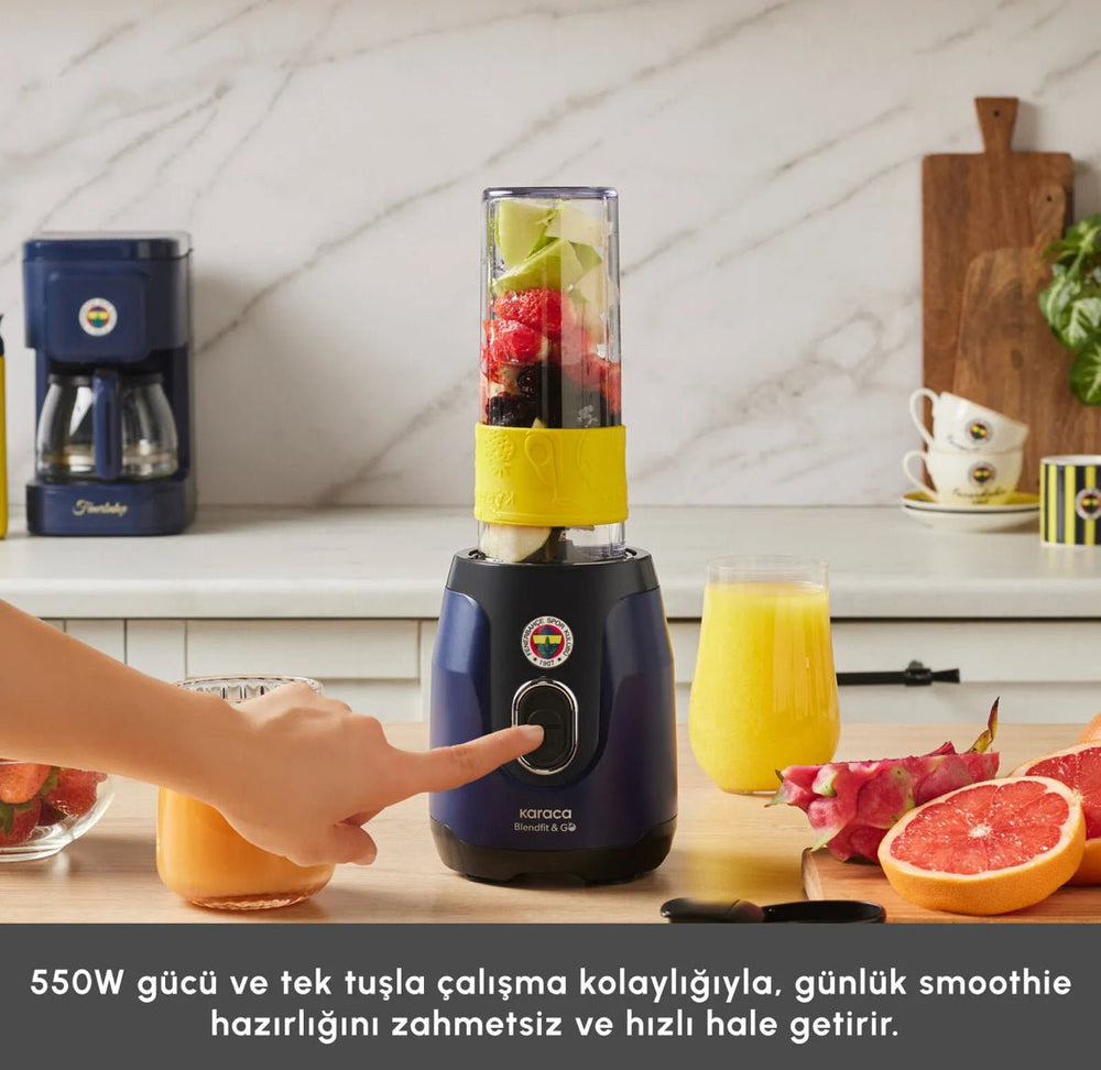Karaca x Fenerbahce BlendFit Go Personal Smoothie - Blender - Marineblå - Løven Home