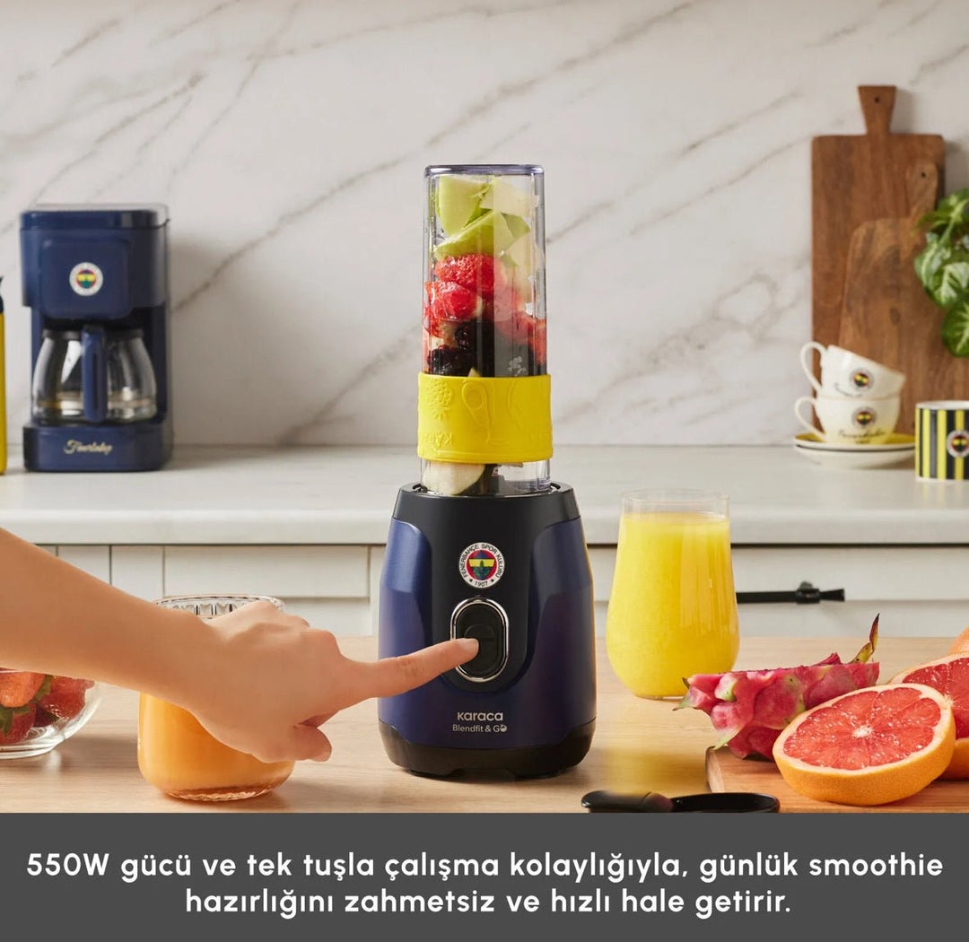 Karaca x Fenerbahce BlendFit Go Personal Smoothie - Blender - Marineblå - Løven Home