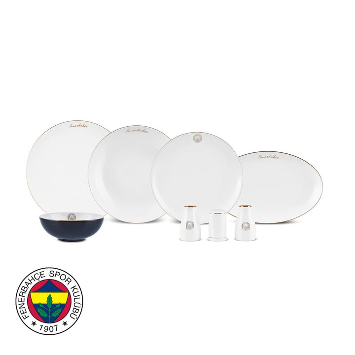 Karaca x Fenerbahçe Elegance Bone Gold - 53 Dele - 12 Personers Spisestel - Løven Home