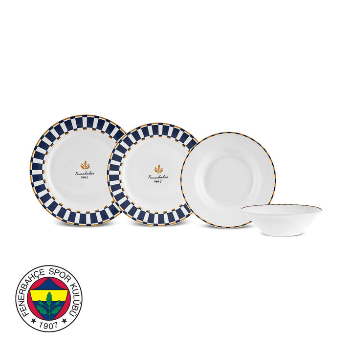 Karaca x Fenerbahçe Forever Bone 24 Dele 6 Personers Spisestel - Løven Home
