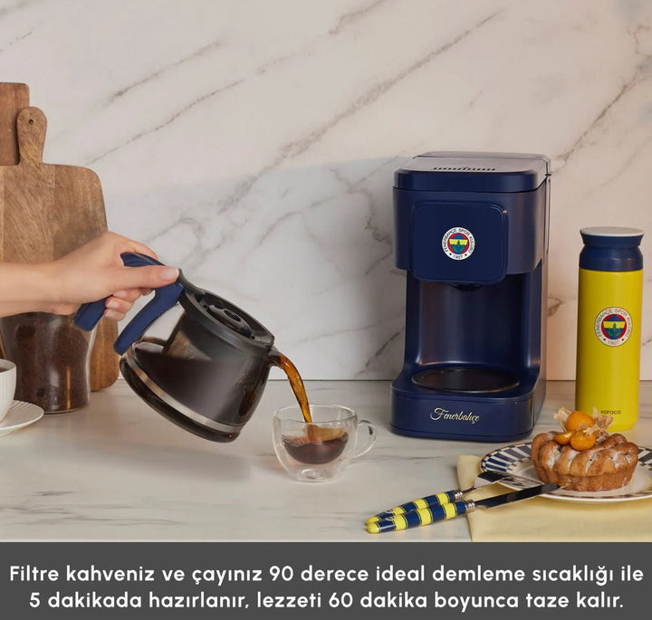 Karaca x Fenerbahce Just Coffee Aroma 2 - in - 1 Filterkaffe - og Temaskine - Løven Home