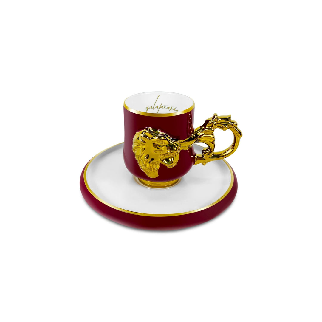 Karaca x Galatasaray 2 Personers Kaffekopssæt – 90 ml - Løven Home