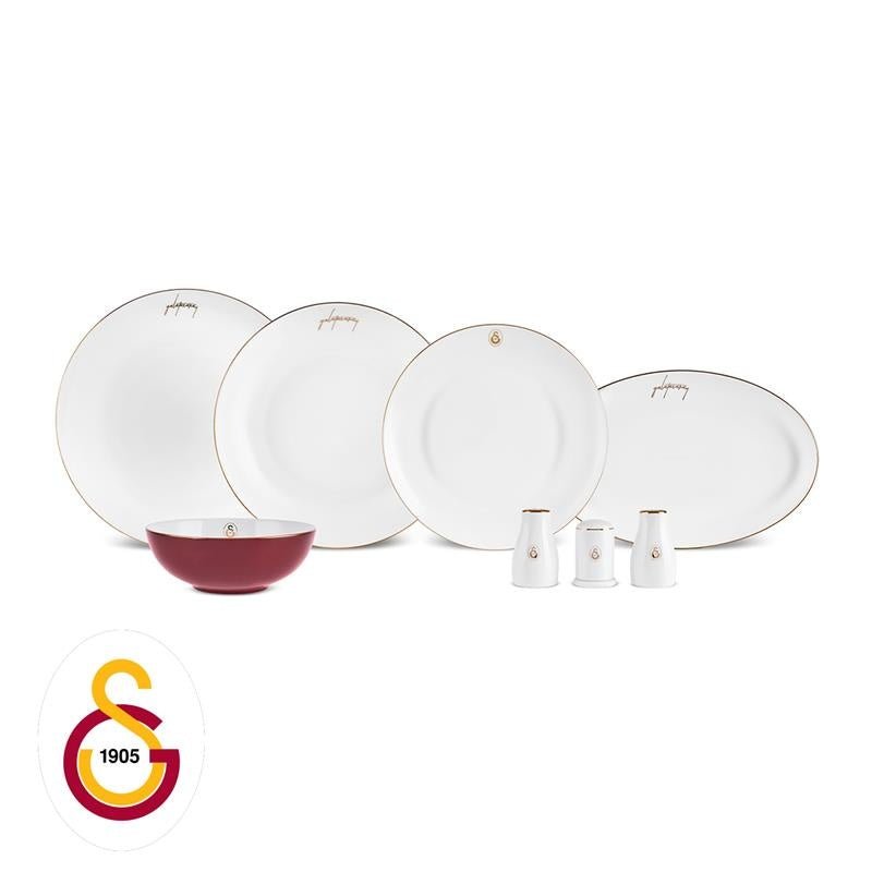 Karaca x Galatasaray - Elegance Bone Gold - 53 Dele - 12 Personers Spisestel - Løven Home