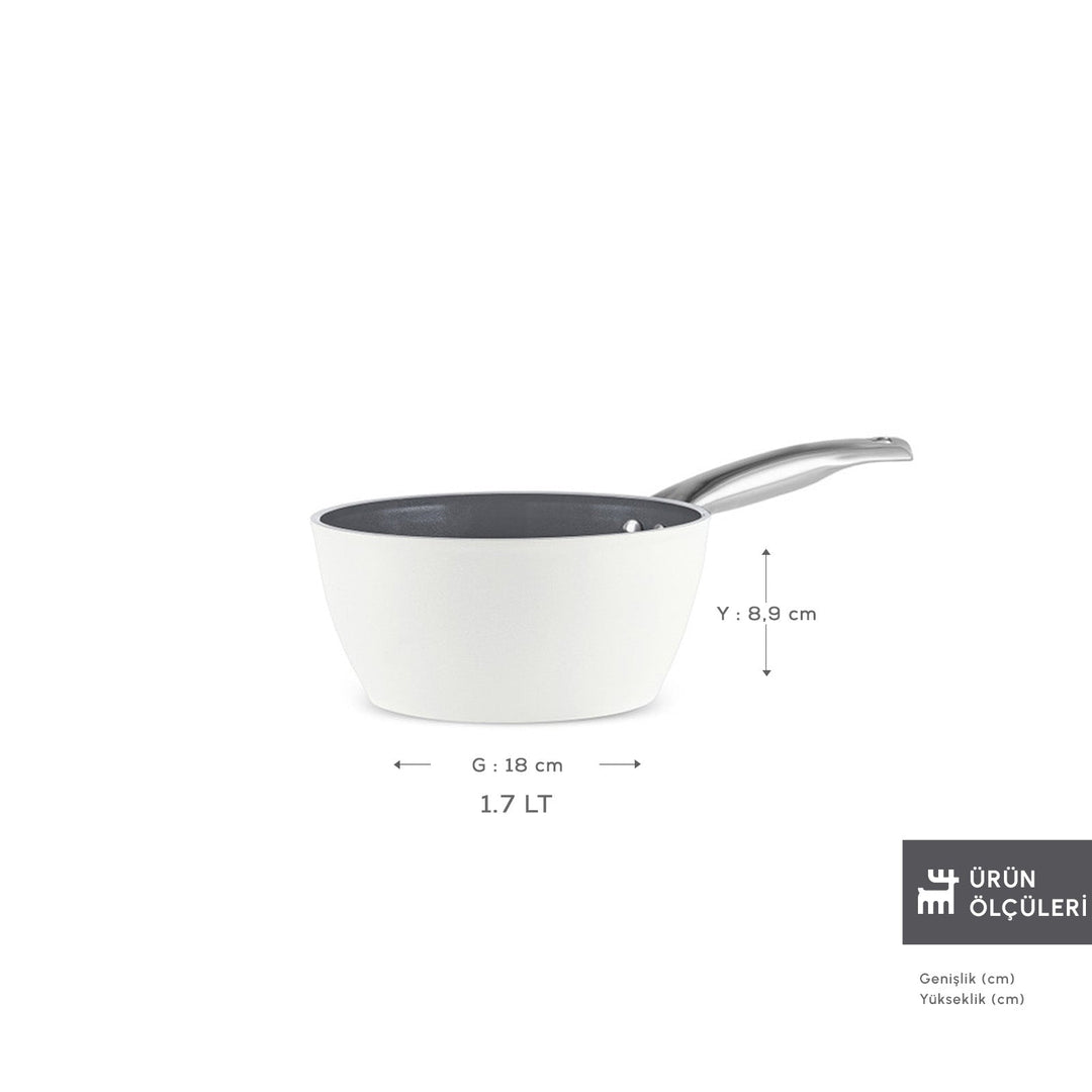 Karaca x Refika Birgül Swiss Crystal Creamy Metal Mælkekasserolle – 18 cm - Løven Home