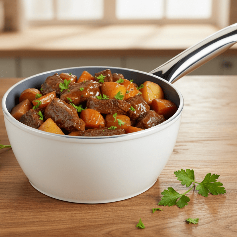 Karaca x Refika Birgül Swiss Crystal Creamy Metal Mælkekasserolle – 18 cm - Løven Home