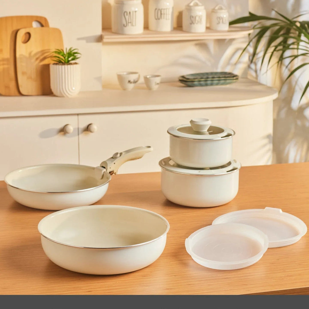 Karaca x Refika Swiss Crystal Almond Easy Clip Grydesæt - 9 Dele - Løven Home