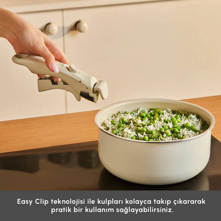 Karaca x Refika Swiss Crystal Almond Easy Clip Grydesæt - 9 Dele - Løven Home