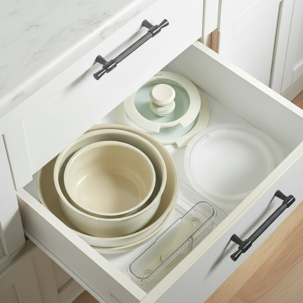 Karaca x Refika Swiss Crystal Almond Easy Clip Grydesæt - 9 Dele - Løven Home