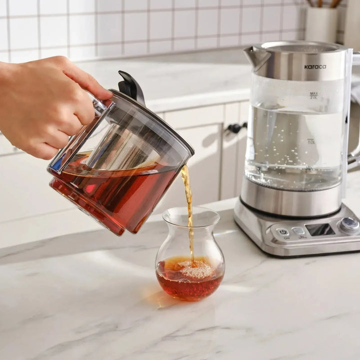 Karaca X Refika XL Glas Temaskine – Chrome (2,8L) - Løven Home