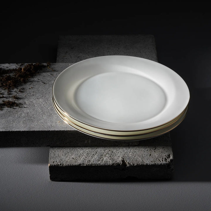 Karaca X Sarıyer Design Vortex Fine Pearl Porcelænssæt 28 - dele 6 - personer – Guld - Løven Home