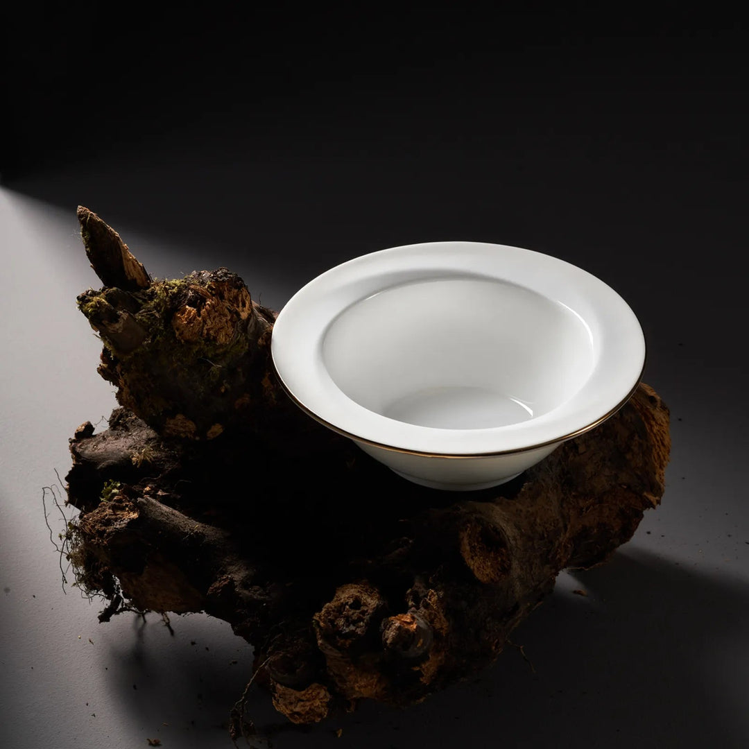 Karaca X Sarıyer Design Vortex Fine Pearl Porcelænssæt 28 - dele 6 - personer – Guld - Løven Home