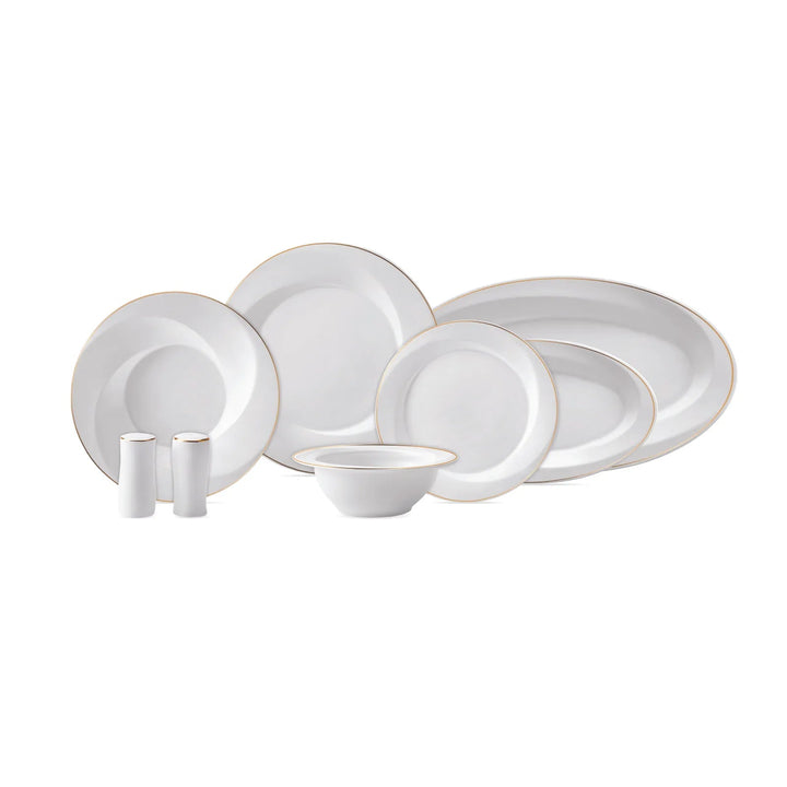 Karaca X Sarıyer Design Vortex Fine Pearl Porcelænssæt 28 - dele 6 - personer – Guld - Løven Home