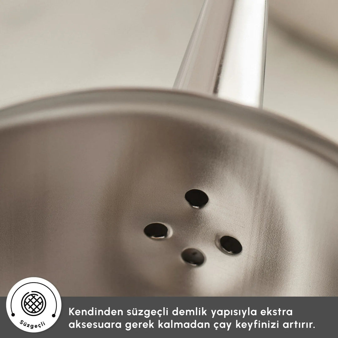 Karaca Yasemin Induktionsvenligt Midi Tekandesæt i Rustfrit Stål - Løven Home