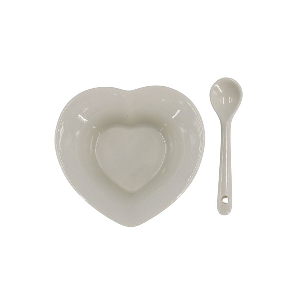 Kaya Hjerteformet Tapassæt 12 dele - Porcelæn - Løven Home