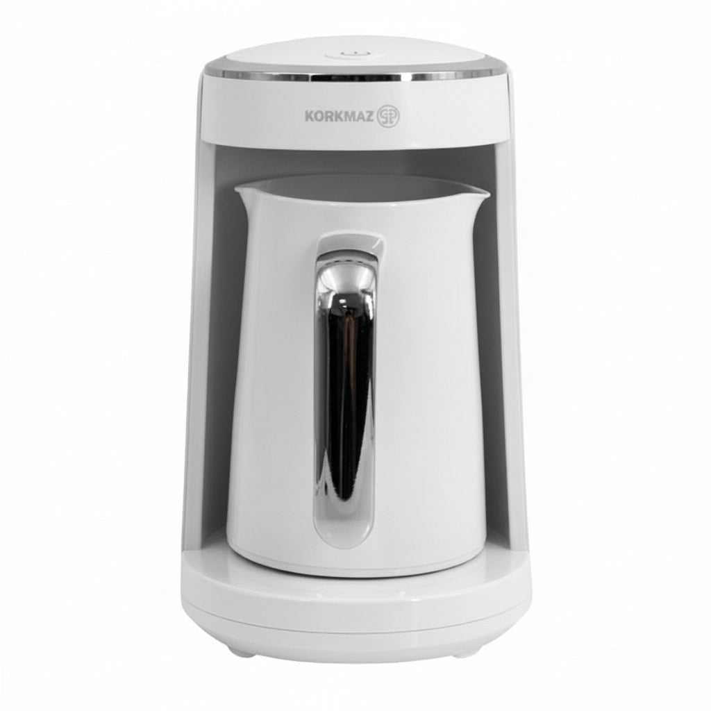 Korkmaz Keyif Türk Elektrisk Tyrkisk Kaffemaskine 480W - Vanilje/Sølv - Løven Home
