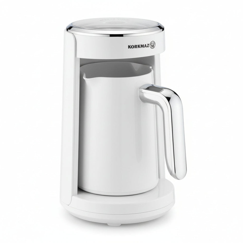Korkmaz Keyif Türk Elektrisk Tyrkisk Kaffemaskine 480W - Vanilje/Sølv - Løven Home