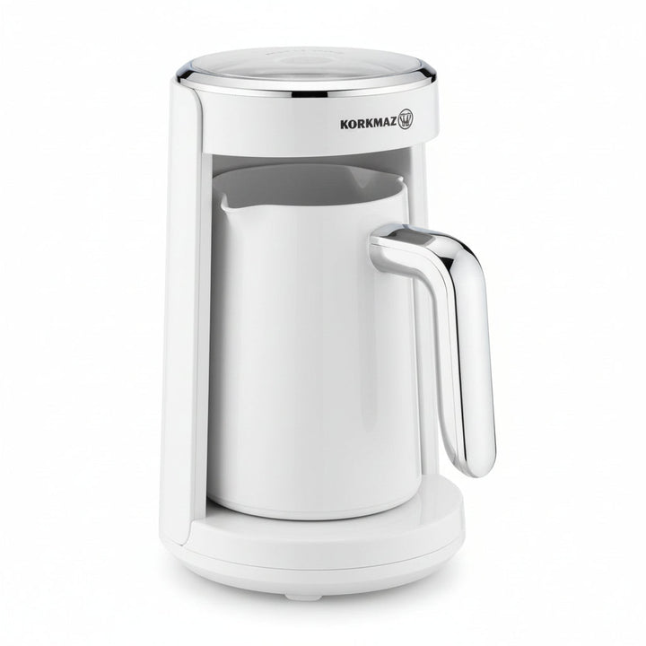 Korkmaz Keyif Türk Elektrisk Tyrkisk Kaffemaskine 480W - Vanilje/Sølv - Løven Home