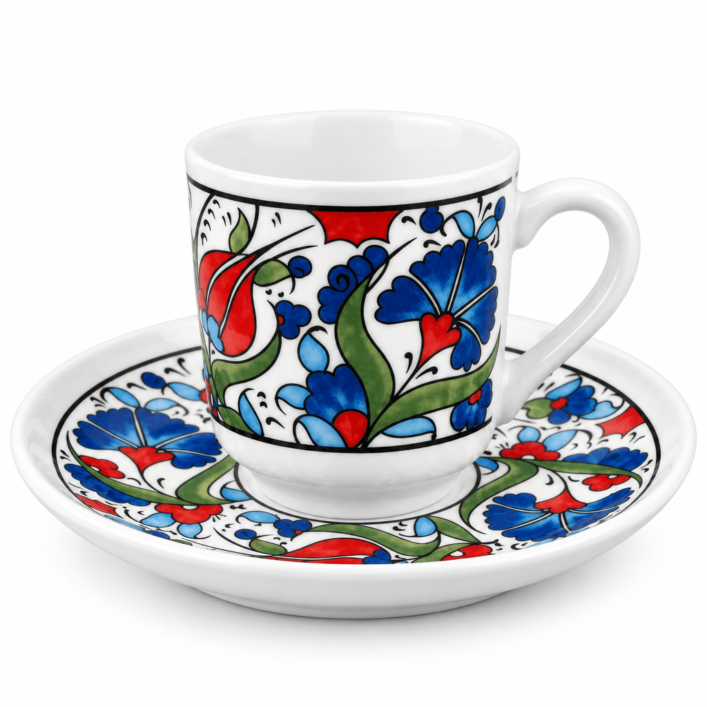 Korkmaz Tulip - Tyrkisk espressokopsæt - 6 pers. | 12 dele | 75 ml - Løven Home