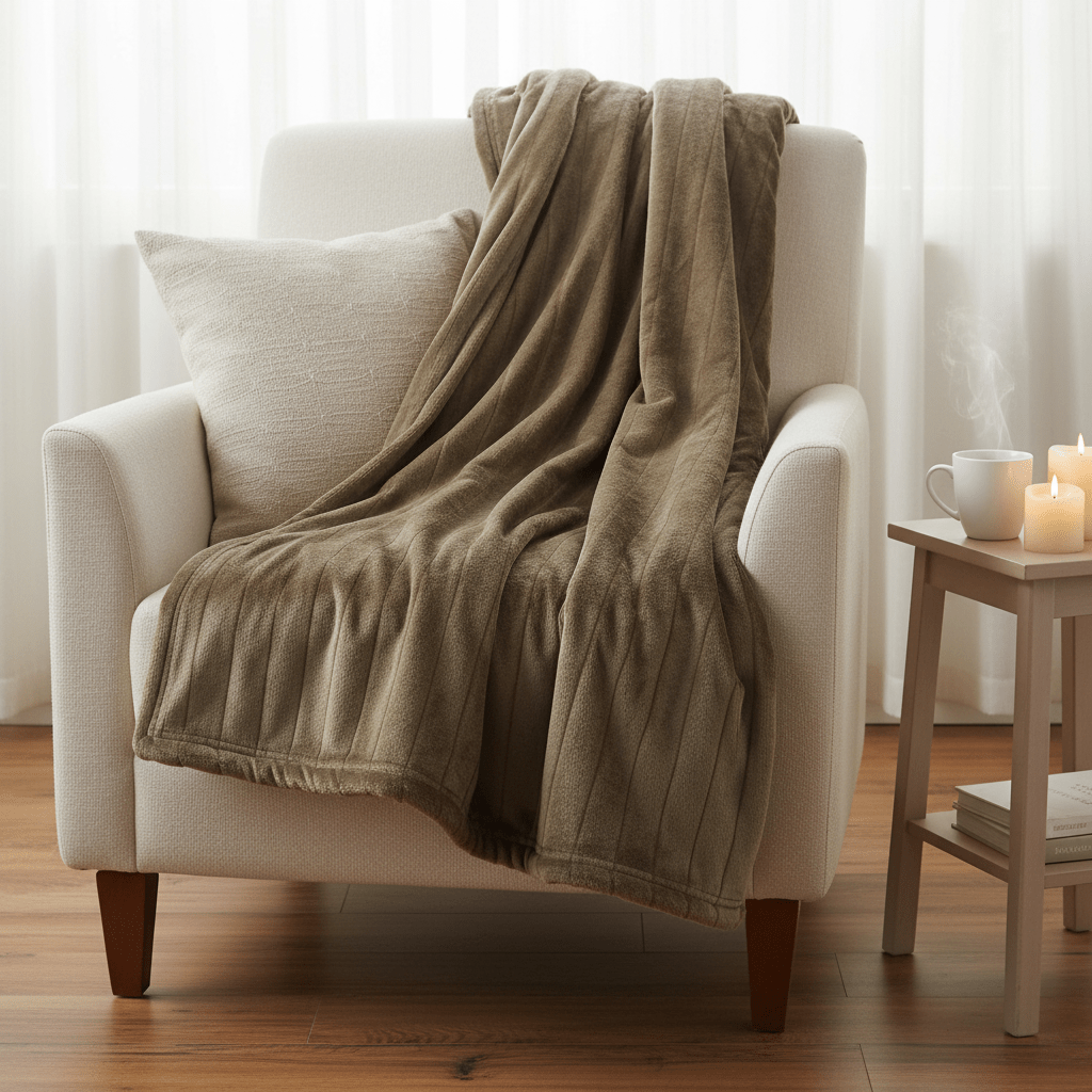 Kuscheldecke Blødt Plaid / Tæppe – 150 × 200 cm - Brun - Løven Home