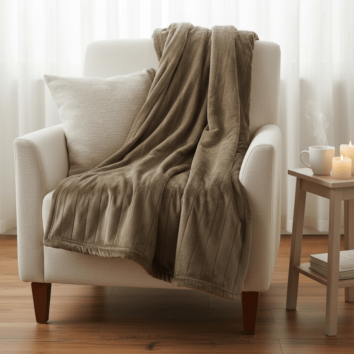 Kuscheldecke Blødt Plaid / Tæppe – 150 × 200 cm - Brun - Løven Home