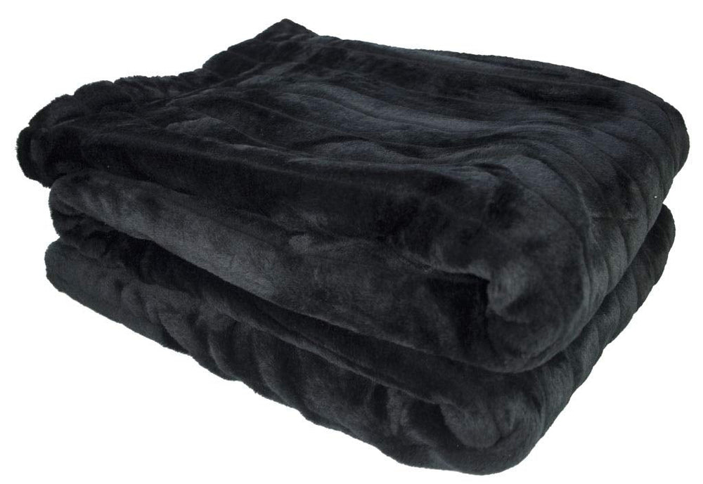 Kuscheldecke Blødt Plaid / Tæppe – 150 × 200 cm - Sort - Løven Home