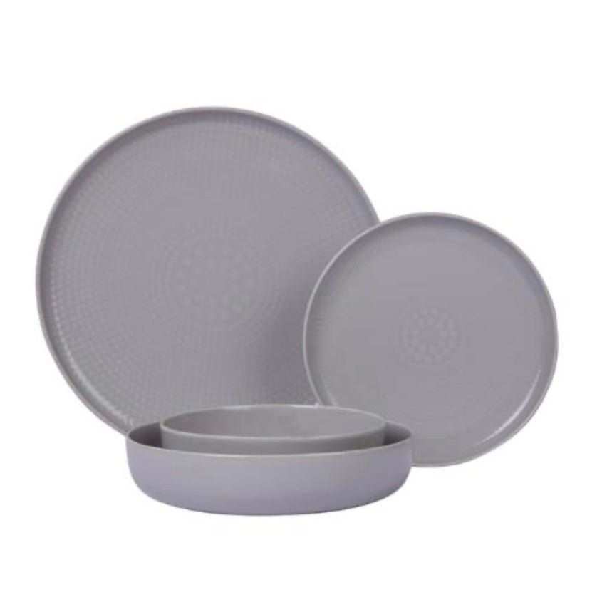 Kutahya Porcelænssæt 24 dele - Capri Prikket Grå - Løven Home